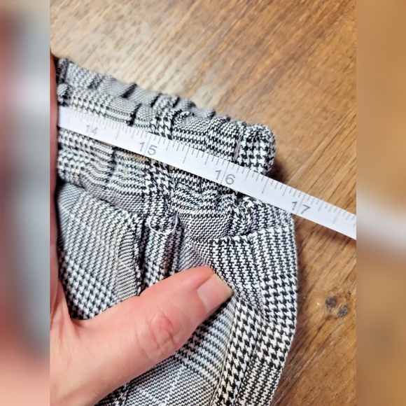Shein houndstooth plaid drawstring pants - Picture 7 of 11